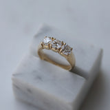 1.50 CT Round Three Stones Lab Grown Diamond Wedding Band