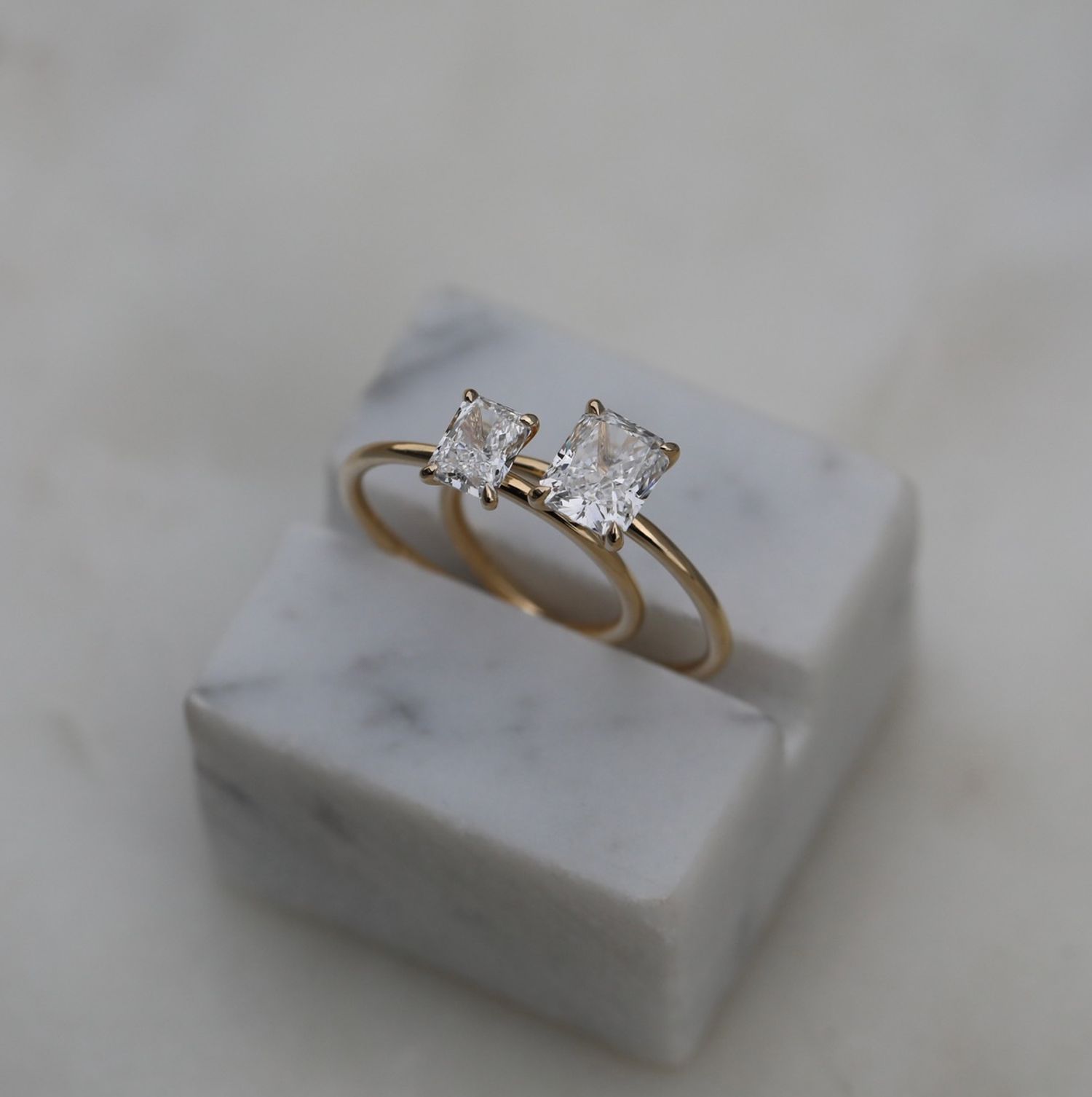 Radiant Solitaire Lab Grown Diamond Engagement Ring