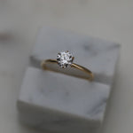 Round Solitaire Lab Grown Diamond Engagement Ring