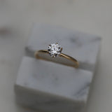 Round Solitaire Lab Grown Diamond Engagement Ring