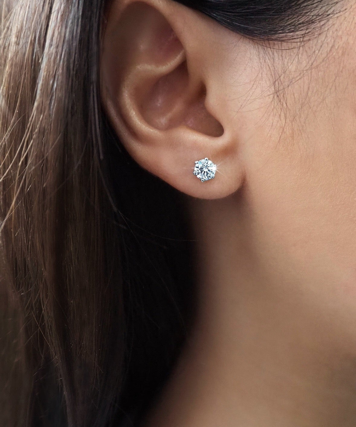 0.5 CT Round Solitaire Lab Grown Diamond Earrings