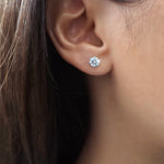 0.5 CT Round Solitaire Lab Grown Diamond Earrings