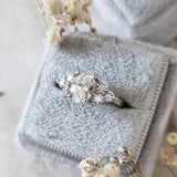 Oval Cluster Lab Grown Diamond Engagement Ring