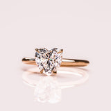 Heart Solitaire Moissanite Engagement Ring
