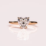 Heart Solitaire Moissanite Engagement Ring