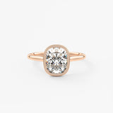Elongated Cushion Milgrain Bezel Lab Grown Diamond Engagement Ring