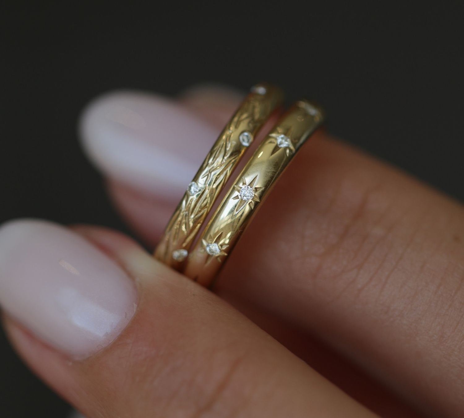 0.10 CT Round Flush Setting Lab Grown Diamond Wedding Band