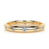 0.18 CT Round Flush Setting CVD EF/VVS Diamond Wedding Band 10