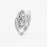Marquise Swirl Solitaire Lab Grown Diamond Engagement Ring