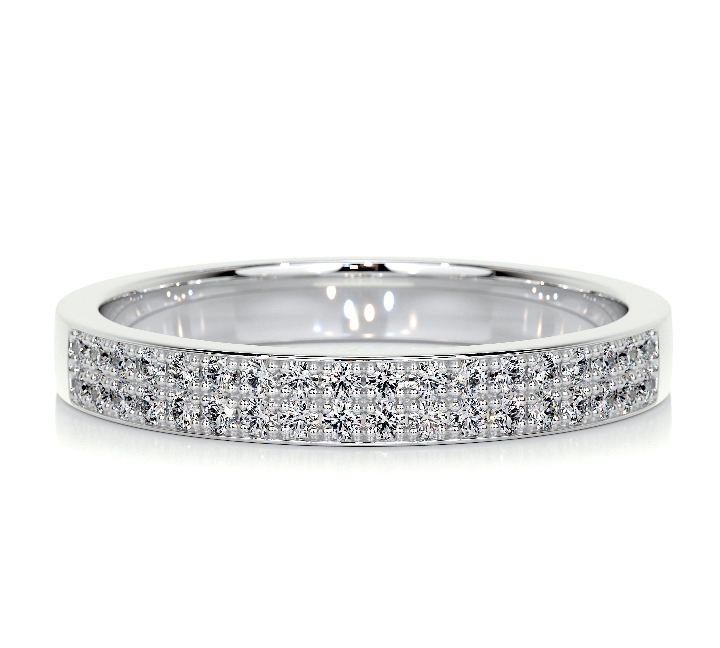 0.2 CT Round Half Eternity CVD EF/VVS Diamond Wedding Band 1