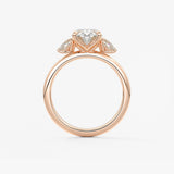 Oval Three Stone Lab Grown Diamond Engagement Ring