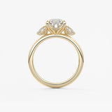 Pear Three Stone Lab Grown Diamond Engagement Ring
