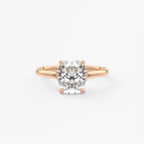 Elongated Cushion Split Shank Lab Grown Diamond Engagement Ring