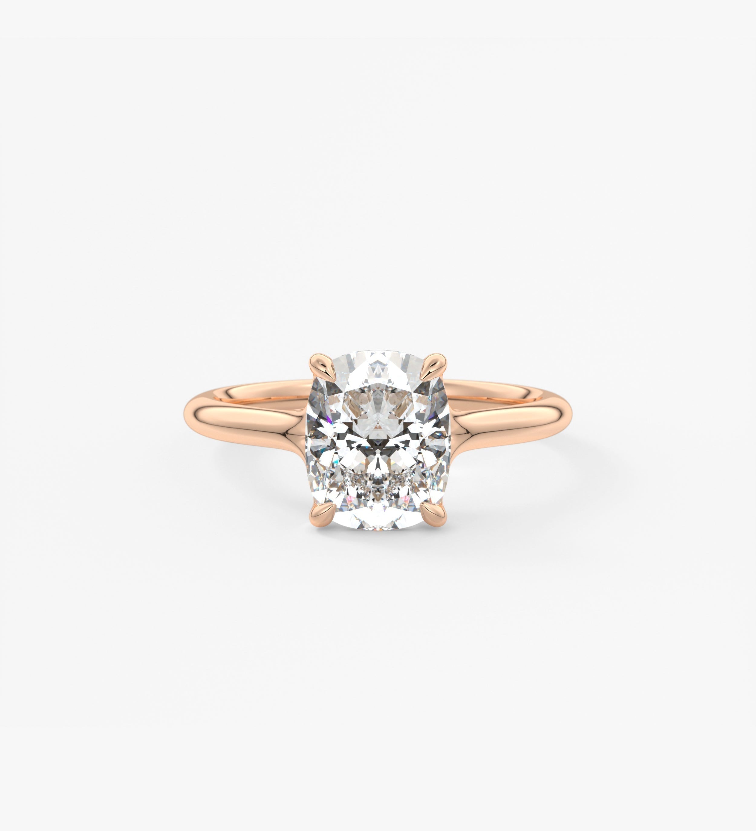 Elongated Cushion Split Shank Lab Grown Diamond Engagement Ring
