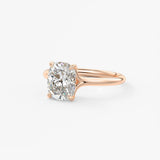 Elongated Cushion Split Shank Lab Grown Diamond Engagement Ring