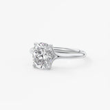 Elongated Cushion Split Shank Lab Grown Diamond Engagement Ring