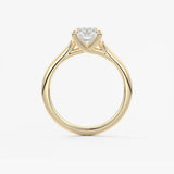 Elongated Cushion Split Shank Lab Grown Diamond Engagement Ring