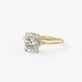 Elongated Cushion Hidden Halo Lab Grown Diamond Engagement Ring