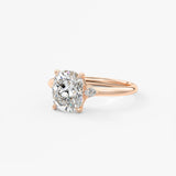 Elongated Cushion Three Stone Lab Grown Diamond Engagement Ring