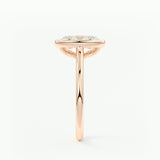 Oval Milgrain Bezel Lab Grown Diamond Engagement Ring