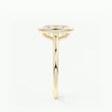 Oval Milgrain Bezel Lab Grown Diamond Engagement Ring
