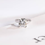 Stunning 1.0 - 2.0 CT Cushion Moissanite Engagement Ring With Solitaire Design 1