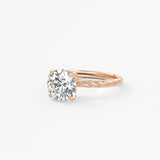 Round Twisted Multi Stones Lab Grown Diamond Engagement Ring