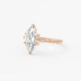 Marquise Twisted Multi Stones Lab Grown Diamond Engagement Ring