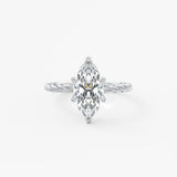 Marquise Twisted Multi Stones Lab Grown Diamond Engagement Ring