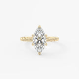 Marquise Twisted Multi Stones Lab Grown Diamond Engagement Ring