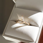 Stunning 1 CT Pear Moissanite Engagement Ring with Solitaire Design