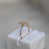 Oval Double Halo Lab Grown Diamond Engagement Ring