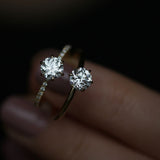 Round Solitaire Lab Grown Diamond Engagement Ring