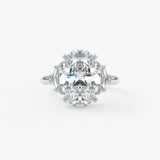 Oval Three Stone Lab Grown Diamond Engagement Ring