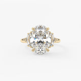Oval Three Stone Lab Grown Diamond Engagement Ring