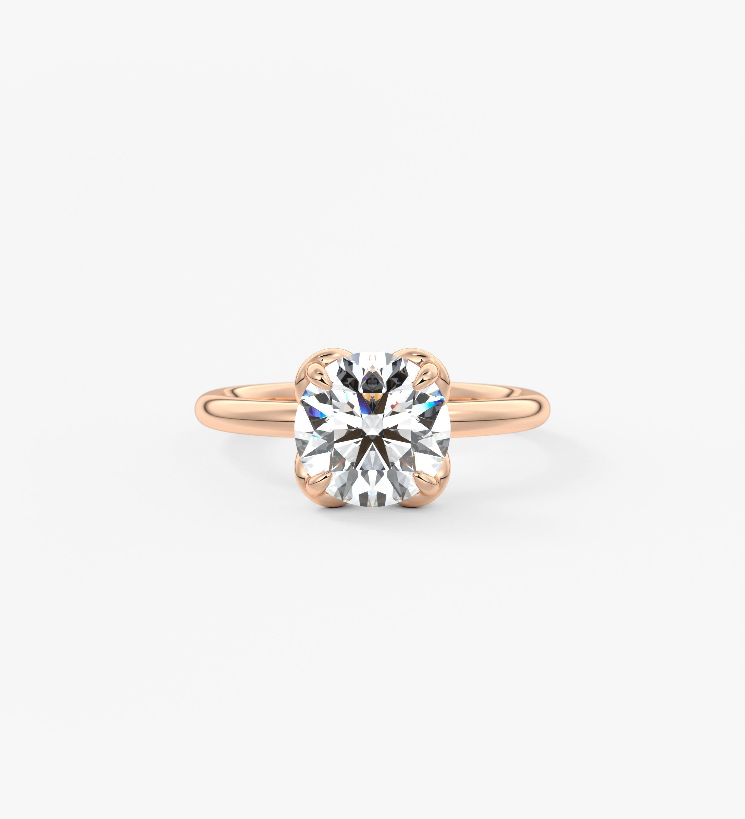 Round Multi Stones Lab Grown Diamond Engagement Ring