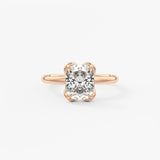 Elongated Cushion Multi Stones Lab Grown Diamond Engagement Ring