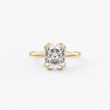 Elongated Cushion Multi Stones Lab Grown Diamond Engagement Ring