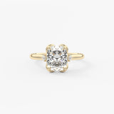 Elongated Cushion Cluster Lab Grown Diamond Engagement Ring