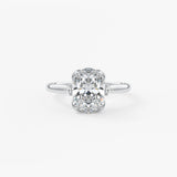 Oval Cluster Lab Grown Diamond Engagement Ring