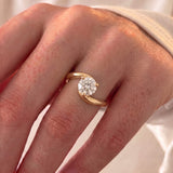 1.0 CT Round Cut Lab Grown Diamond Solitaire Engagement Ring