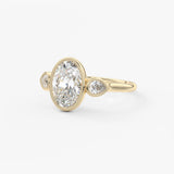 Oval Three Stone Lab Grown Diamond Engagement Ring