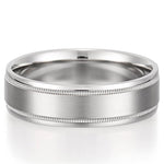 Classic Milgrain Wedding Band for Men's in Solid Gold 3