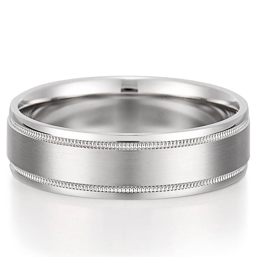 Classic Milgrain Wedding Band for Men's in Solid Gold 3