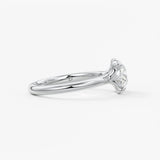 Old Mine Cushion Half Bezel Lab Grown Diamond Engagement Ring