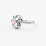 Cushion Swirl Lab Grown Diamond Engagement Ring