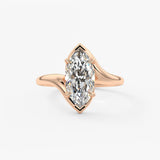 Marquise Swirl Lab Grown Diamond Engagement Ring