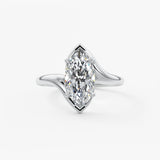 Marquise Swirl Lab Grown Diamond Engagement Ring