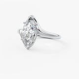 Marquise Swirl Lab Grown Diamond Engagement Ring