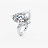 Marquise Swirl Lab Grown Diamond Engagement Ring